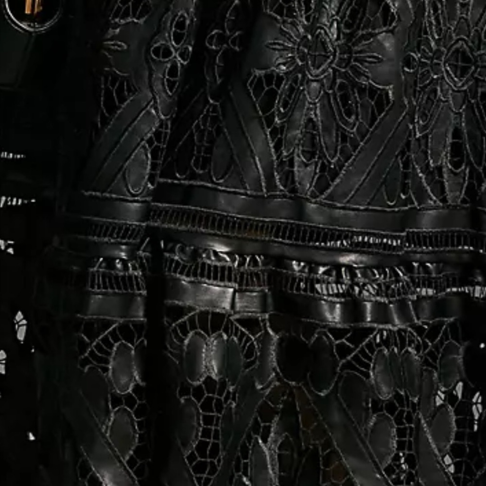 The Somerset Maxi Dress: Faux Leather Embroidered Edition 🔥 - Picture 10 of 10